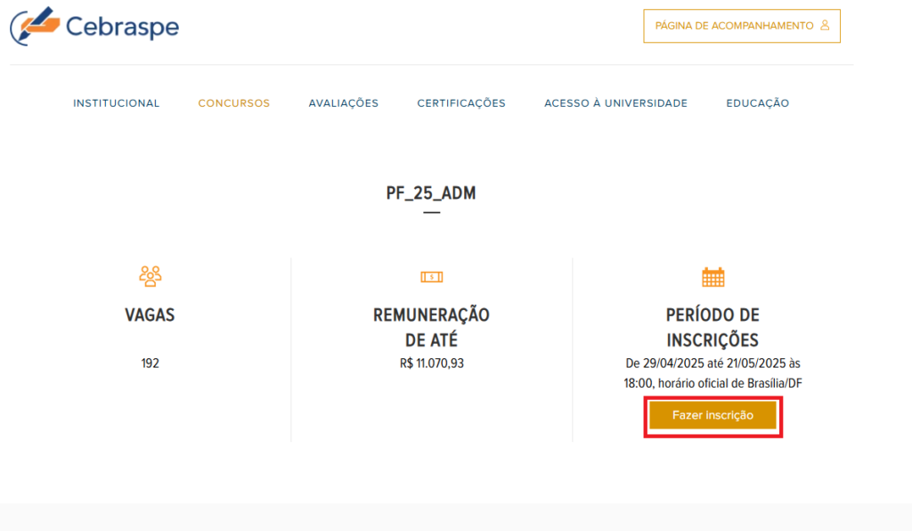 Concurso PF Administrativo 2025 Inscrições: Guia completo! 1 concurso pf administrativo 2025 passo 1