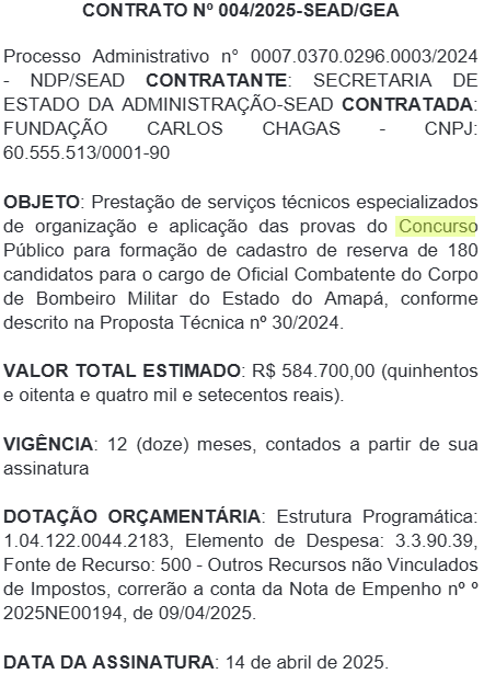 Concurso Bombeiros AP: Banca contratada para Oficial! 1 Concurso Bombeiros AP Banca