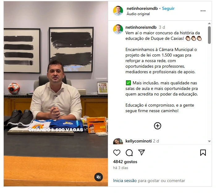 Concurso Prefeitura de Duque de Caxias: 1.500 vagas na Educação! 1 Prefeito anuncia novo concurso Prefeitura de Duque de Caxias!