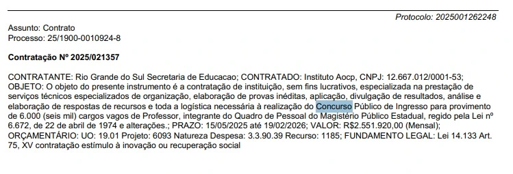 Concurso Seduc RS: Banca definida! 6 mil vagas! 1 Publicação do diário oficial sobre o concurso Seduc RS!