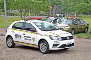 Carro da brigada militar do concurso brigada militar do Rio Grande do Sul.