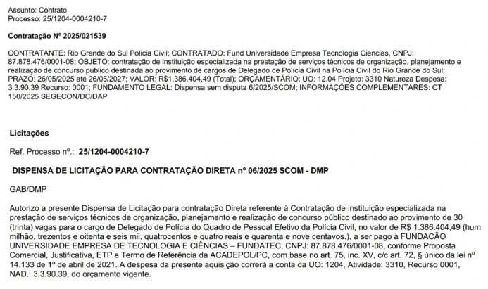 Concurso PC RS Delegado: Banca contratada! Edital já pode sair! 1 Banca organizadora do concurso PC RS Delegado foi contratada!
