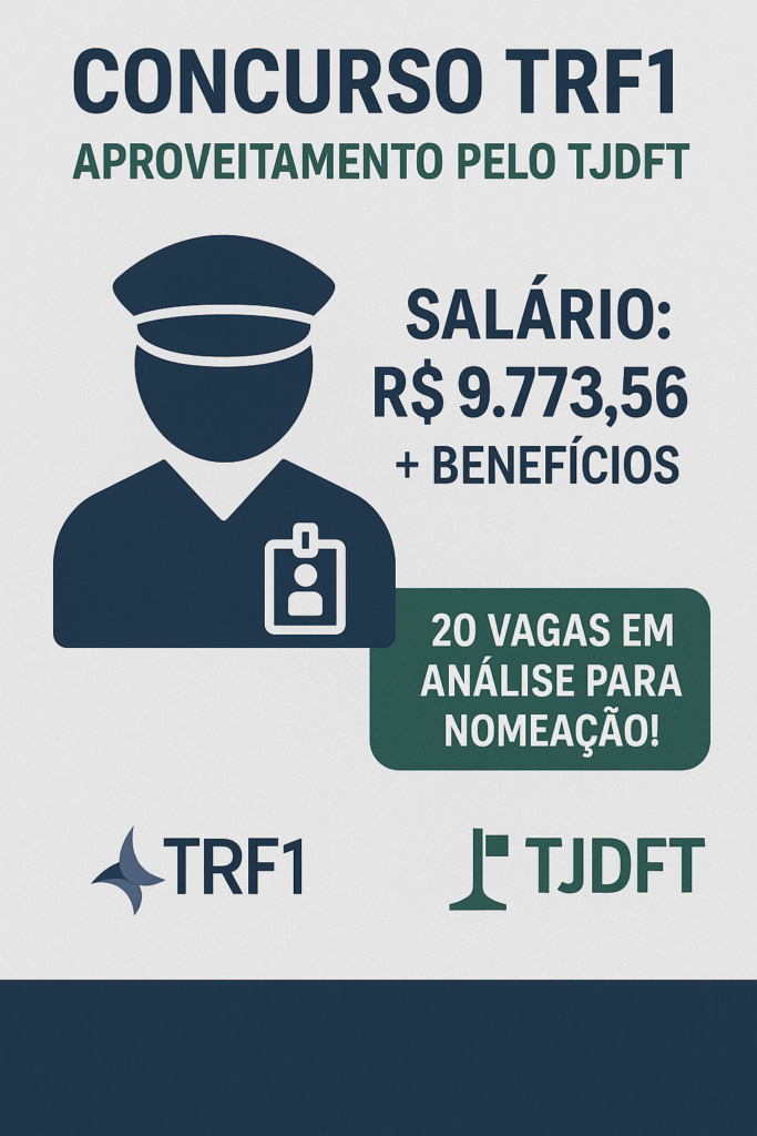Concurso TRF1: Aprovados serão aproveitados pelo TJDFT! 1 trf1