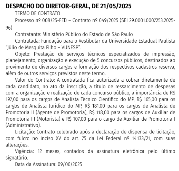 Concurso MP SP Analista Técnico Científico: Vunesp é a banca! Edital iminente! 1 Banca organizadora do concurso MP SP Analista Técnico Científico foi definida!