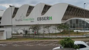 Entrada do hospital universitário do concurso ebserh