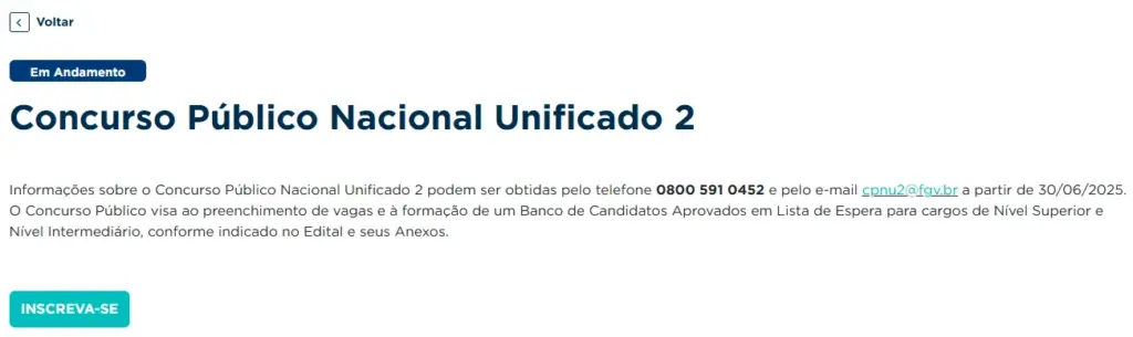 CNU 2025: Guia completo para fazer a inscrição! 1 Site de inscrição para o CNU 2025
