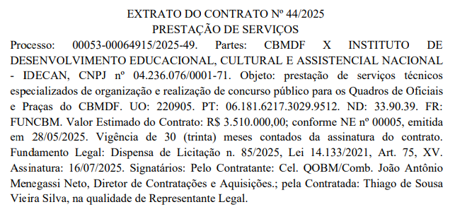 Concurso Bombeiros DF 2025: Banca contratada! 379 vagas! 1 Banca organizadora do concurso Bombeiros DF 2025 foi contratada!