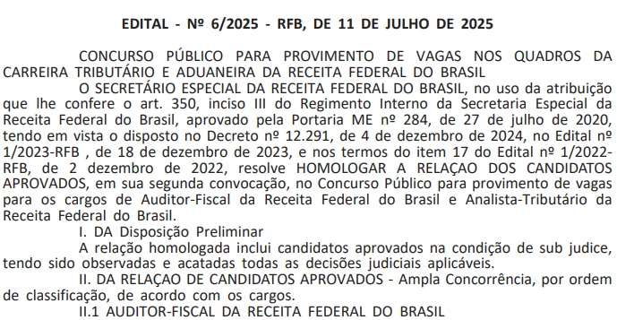 Concurso Receita Federal: Acordo prevê reajuste salarial para o cargo de Auditor! 1 convocacao
