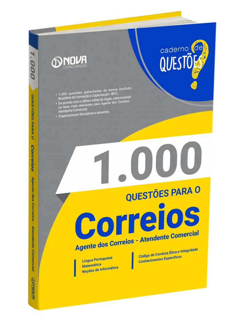 Materiais Preparatórios para o Concurso Correios 2025 3 material do concurso correios para Atendente Comercial