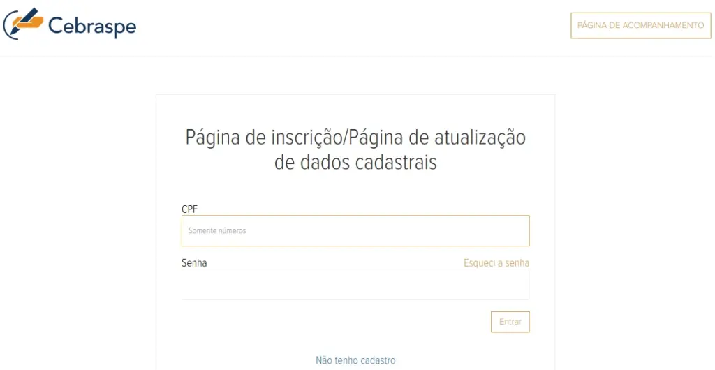 Concurso TJ PA: Último dia de inscrições para Analista e Oficial! 1 Página de inscrição no concurso TJ PA