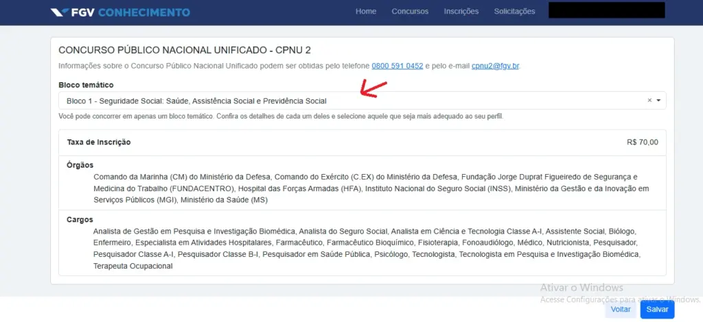 CNU 2025: Guia completo para fazer a inscrição! 3 Terceira etapa de inscrição no CNU 2025