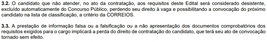 requisitos do edital do concurso correios 2025