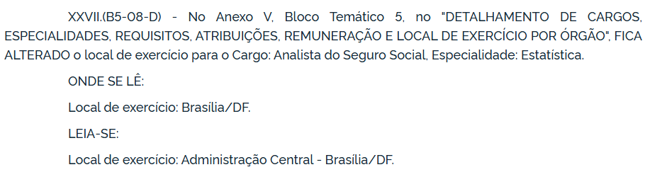 retificação do edital do CNU 2025 sobre a lotação dos aprovados no INSS