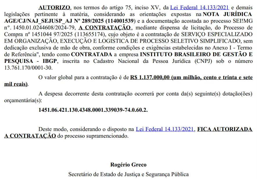 Concurso Polícia Penal MG: Comissão formada! 1.178 vagas! 3 Banca do concurso Polícia Penal MG Temporários!