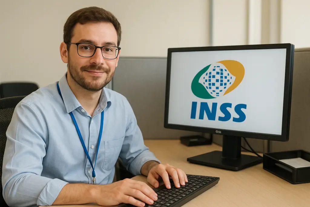 Candidato aprovado no concurso INSS atuando na área.