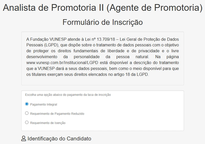 Passo a passo para fazer a inscrição no concurso MP SP Analista de Promotoria! 2 Passo 2 da inscrição no concurso MP SP Analista de Promotoria