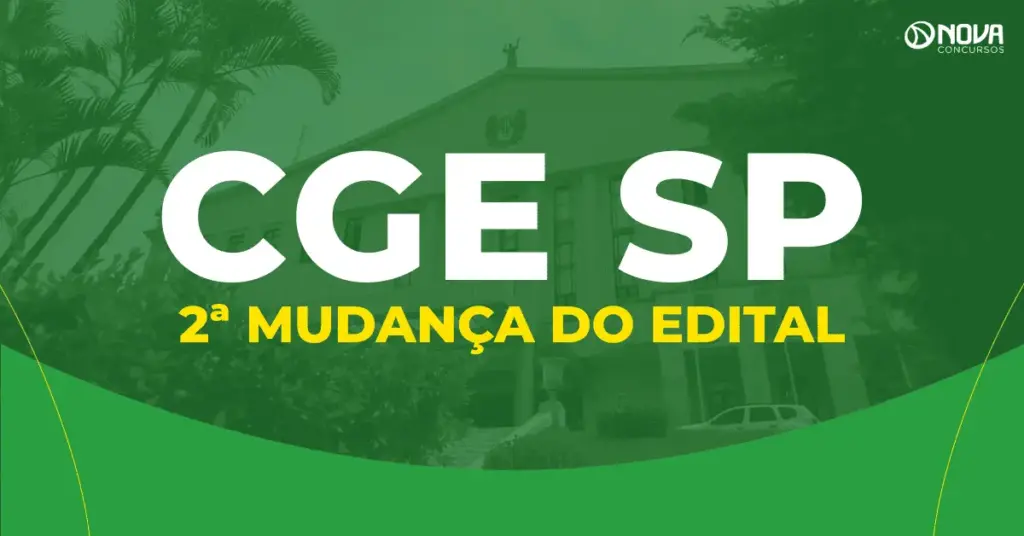 Concurso CGE SP: Nova retificação publicada! Confira!