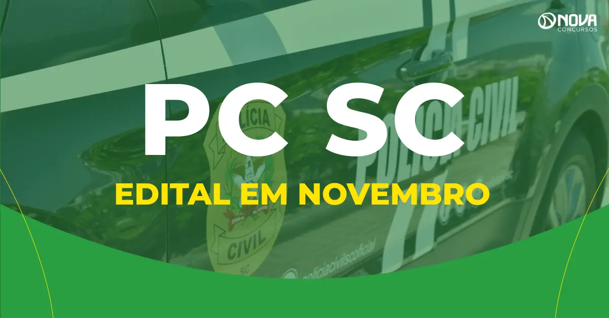 Concurso PC SC: Edital em novembro, diz delegado!