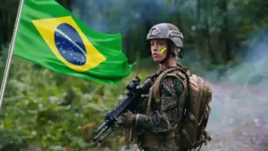 fotografia de uma soldado do exército