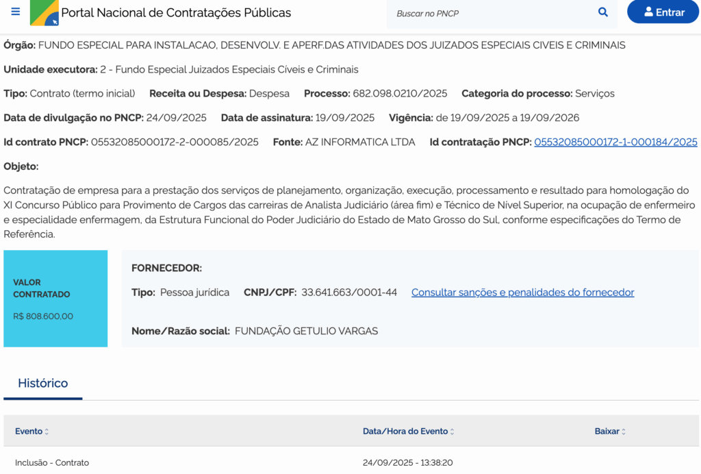Banca organizadora do concurso TJ MS foi contratada!