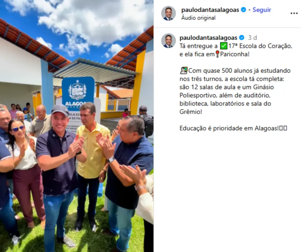 Concurso Unificado AL Governador Inauguração Escola