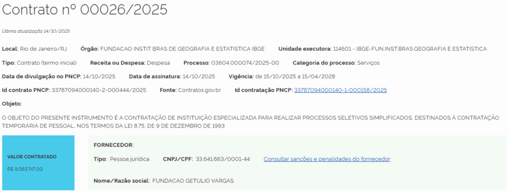 Concurso IBGE tem banca contratada e edital com 9 mil vagas já pode sair! 1 Concurso IBGE FGV Banca Contratada