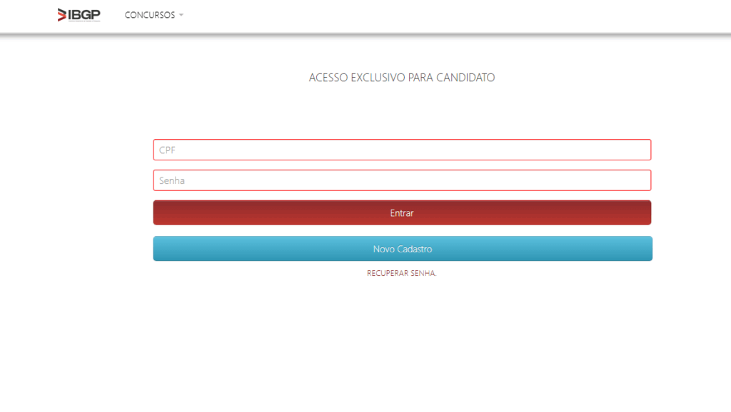 Passo a passo para fazer a inscrição no concurso ALES! 2 Imagem página de inscrição concurso Ales. Passo 2