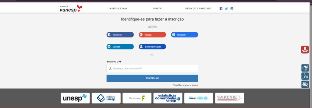 Passo 2 para fazer a inscrição concurso Arsesp.