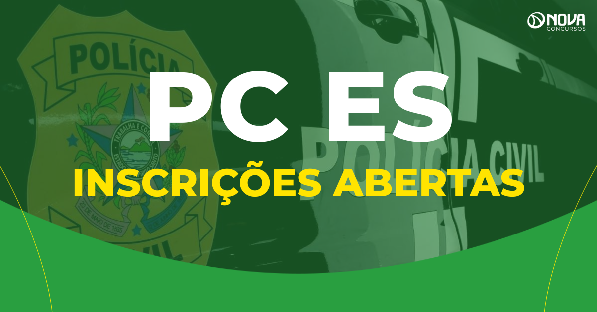 Concurso PC ES abre inscrição para 1.052 vagas. Veja como participar!