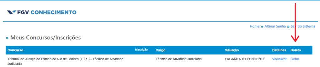 Passo a passo para fazer a inscrição no concurso TJ RJ 2025! 4 quarto passo para fazer a inscrição no concurso tj rj