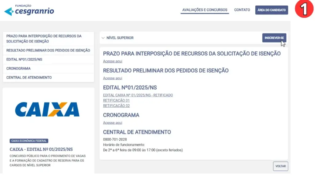 Concurso da Caixa - Passo a passo da inscrição