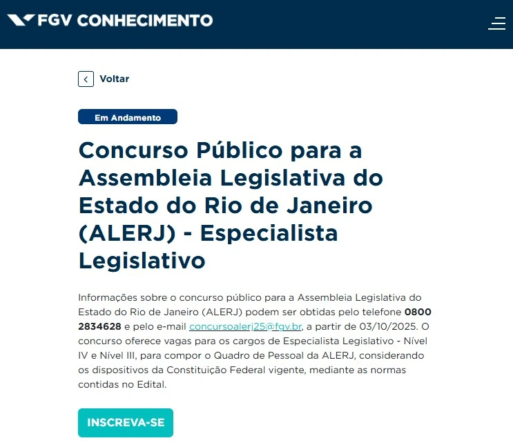 Concurso Alerj ultrapassa 130 mil inscritos, afirma deputado! 1 concurso alerj inscrições