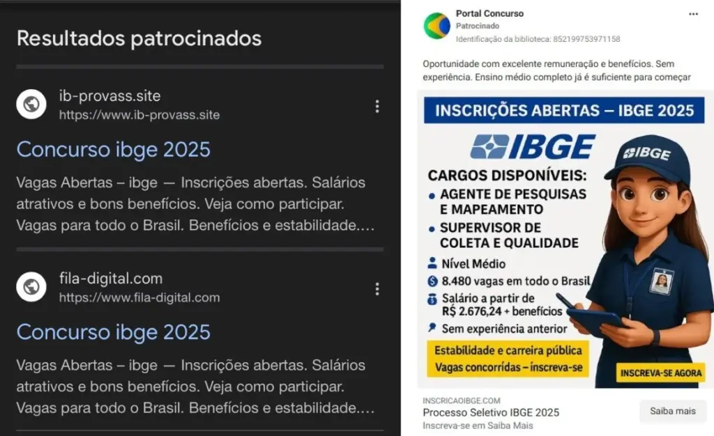 Concurso IBGE Golpes