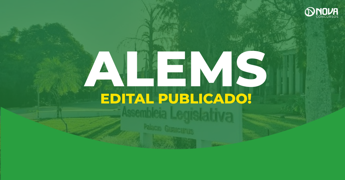 Concurso ALEMS: sai edital com 80 vagas para Técnico e Analista!
