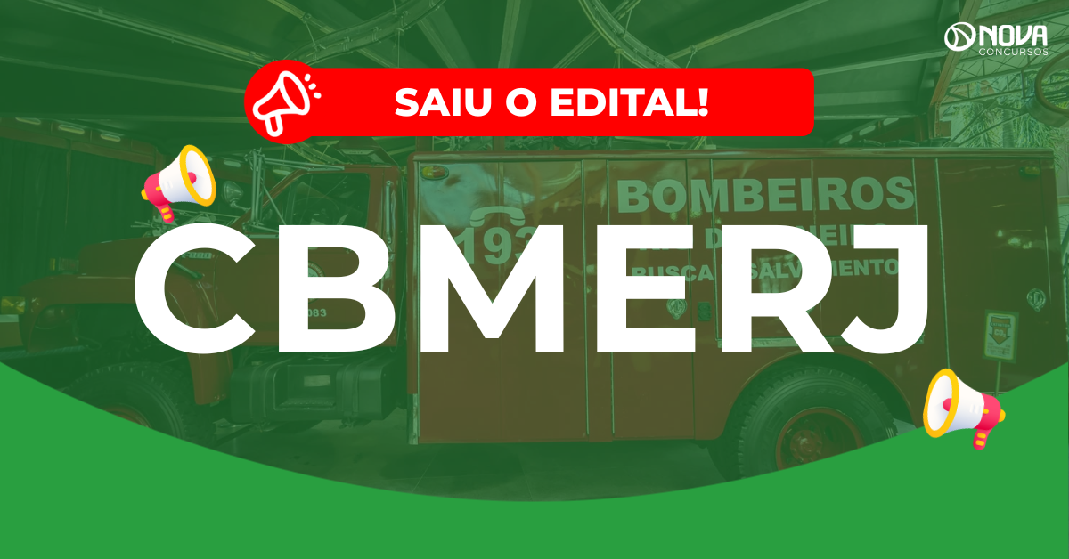 Concurso CBMERJ Oficial: Edital publicado! 50 vagas!