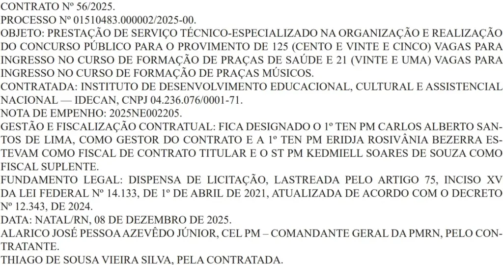 Concurso PM RN Banca