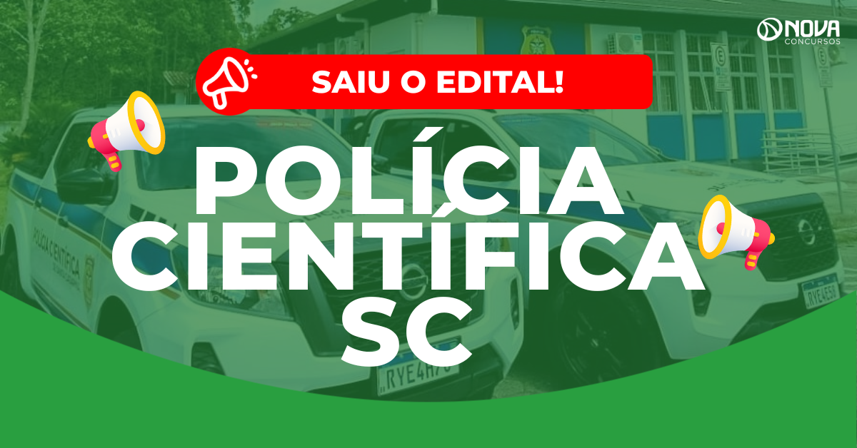 Concurso Polícia Científica SC: Edital publicado! 60 vagas!