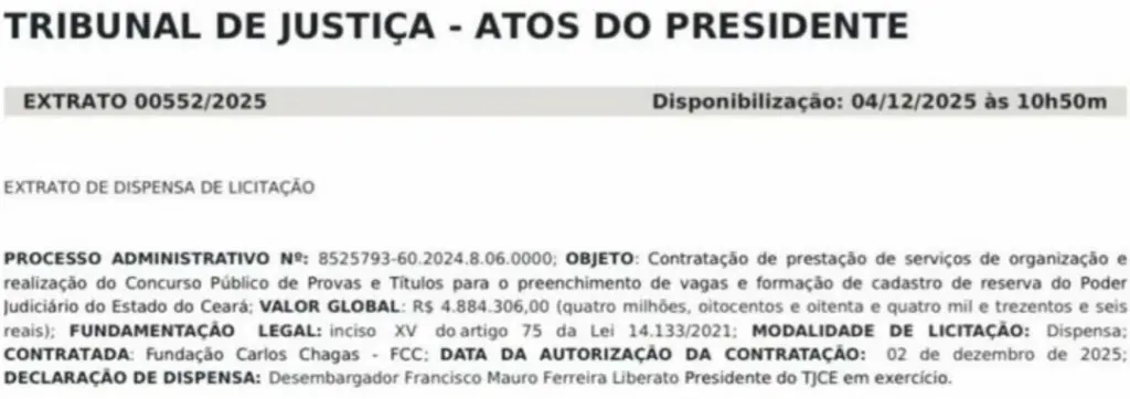 Concurso TJ CE Banca