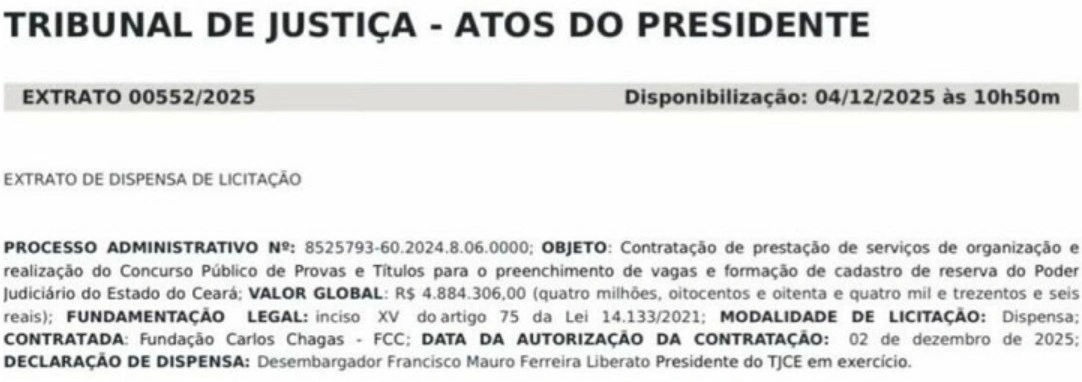 Concurso TJ CE Banca