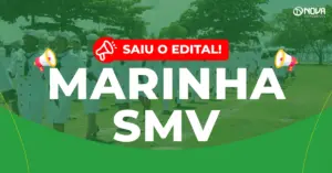 Imagem de cerimônia militar com alunos-oficiais fardados - Concurso Marinha SMV 2026