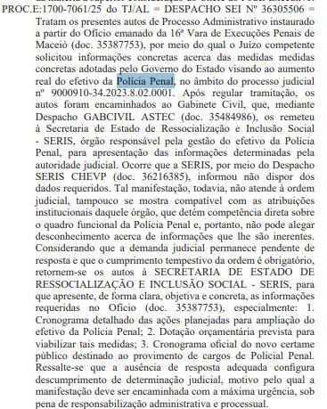 Concurso Polícia Penal AL: Edital solicitado! 350 vagas! 1 TJ AL cobra novo edital do concurso Polícia Penal AL