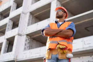 Técnico em Edificações em uma construção