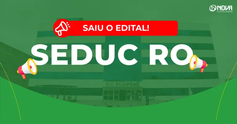 Concurso Seduc RO 2026: Provas em março! 6.895 vagas!