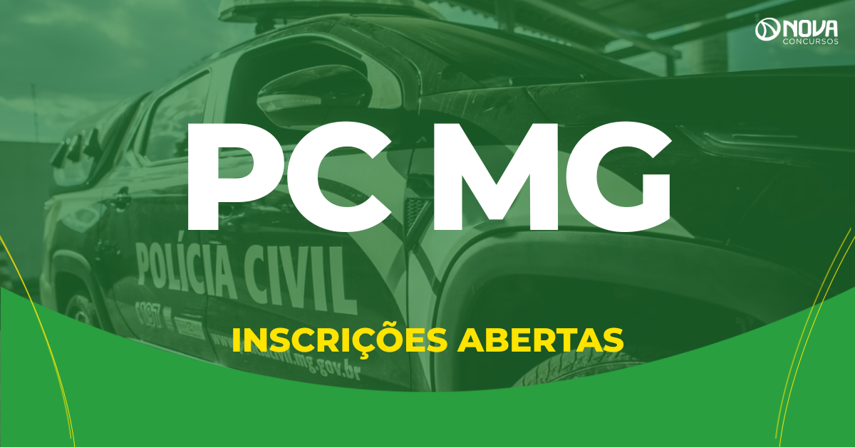 Concurso PC MG abre inscrição! Veja como fazer!