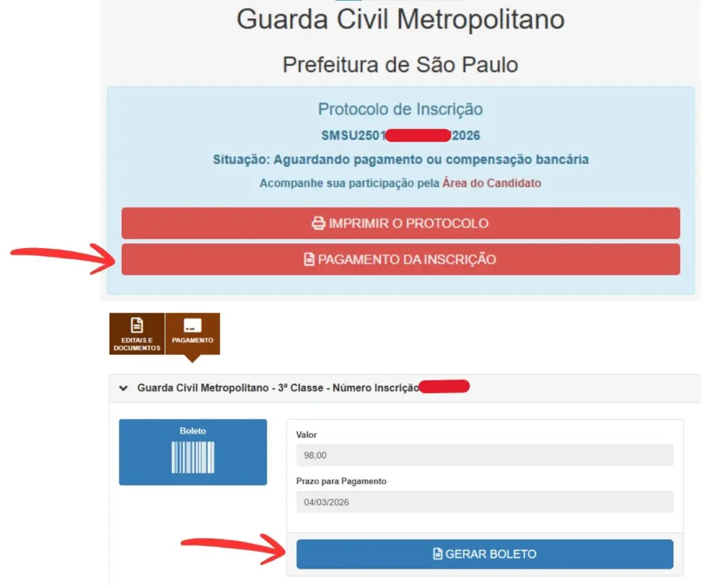 Como fazer a inscrição no concurso GCM SP? Confira o passo a passo! 4 concurso gcm sp inscrição