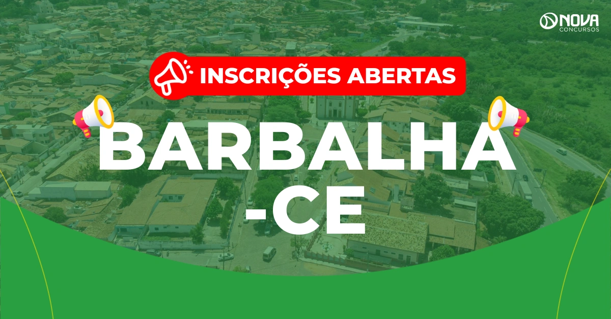 Concurso Prefeitura de Barbalha: Inscrições abertas! 121 vagas e até R$10 mil!
