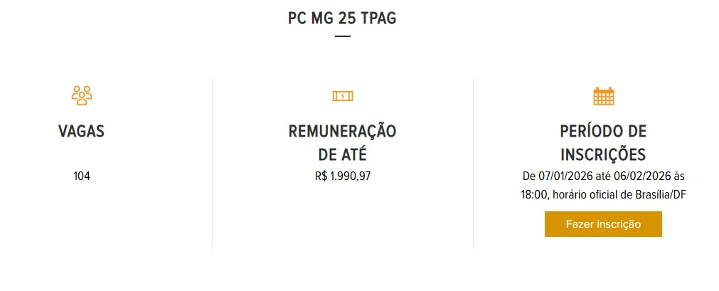 passo a passo concurso pc mg