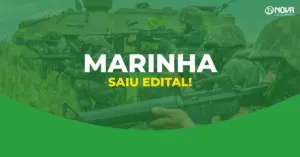 Imagem em tons de verde, amarelo e branco anunciam novo edital do concurso Marinha