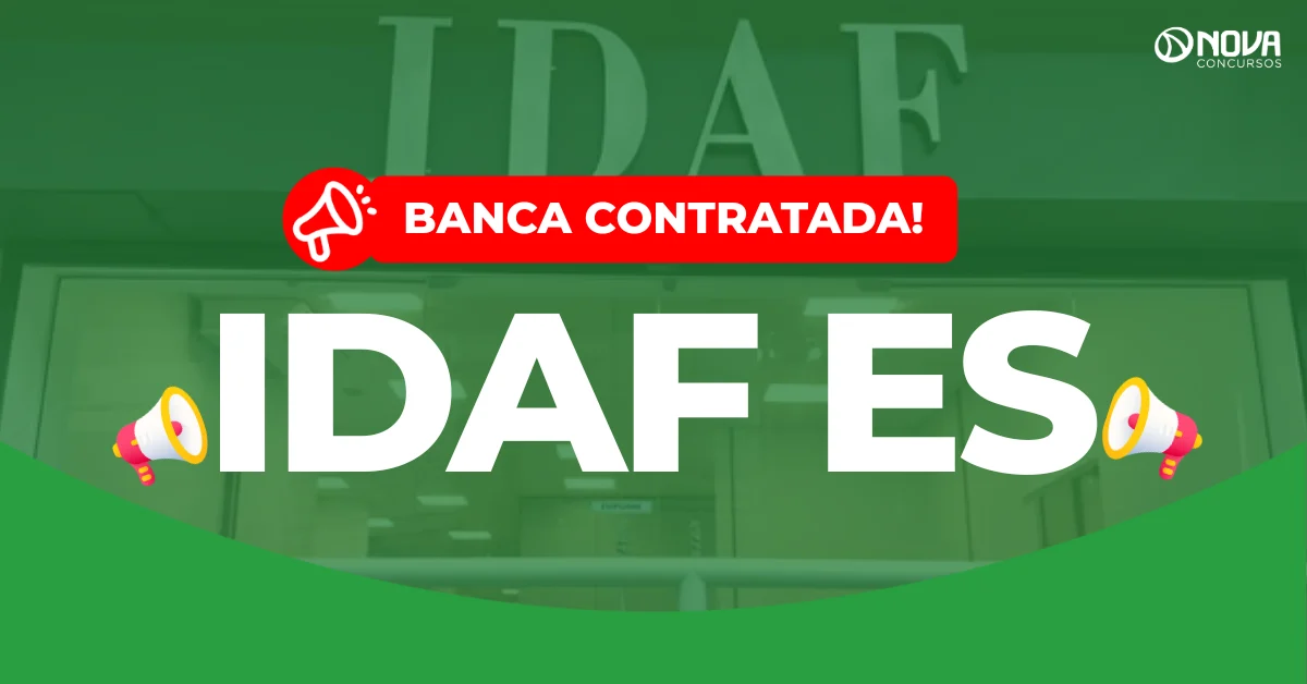 Concurso Idaf ES: Banca contratada! Vagas de níveis médio e superior!