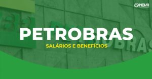 fachada da sede da petrobras com texto sobre a imagem escrito concurso petrobras